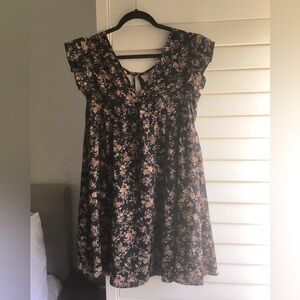 Floral Fall Flare Babydoll Dress